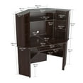 Inval VELVEDIERE Espresso Wengue Corner Workstation with Hutch
