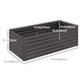 thumbnail image 3 of Outsunny Raised Garden Bed Metal Planter Box with Reinforced Rods, Grey, 3 of 10