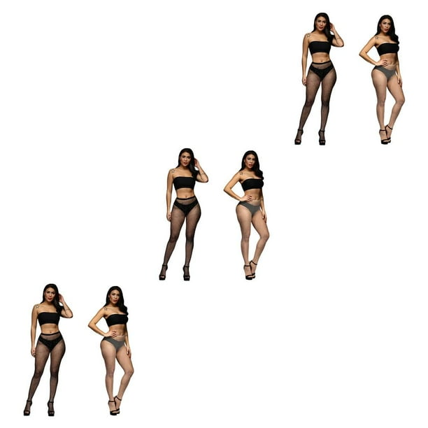 Sonducket 2 Pieces Sexy Tights Fine Craftsmanship Supplies Socks Ladies Women Accessories Fishnet Mesh Hosiery Dating Female Prop Stocking Type1