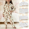 thumbnail image 6 of Yuyamidu 2 Pieces Cute Capybara Kids Button Pajamas Set Long Sleeve Loungewear Top and Pants Matching Sleep Sets for Boys Girls 13-14 Years, 6 of 7