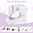 thumbnail image 3 of Costway Sewing Machine for Beginners Mini Sewing Machine with 12 Built-in Stitches & Light, 3 of 10