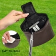 thumbnail image 4 of Haosy Coffee Brown Golf Mallet Putter Cover Strong Magnetic Leather Golf Club Headcover Closure, 4 of 7
