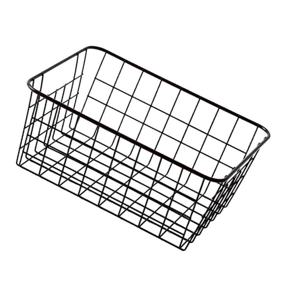 iron basket bathroom box kitchen storage basket Black without interlining