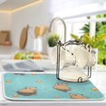 thumbnail image 5 of Yayeee Dish Drying Mat for Kitchen Counter 18"x24" Microfiber Absorbent Pad, Cartoon Capybaras, 5 of 7