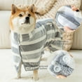 thumbnail image 6 of Super Absorbent Dog Bathrobe | Fast Drying Coral Fleece Pet Robe for Small & Medium Dogs | After Swim & Grooming | Gray | Sizes S (10-30 lb) & M (30-60 lb) | Machine Washable, 6 of 6