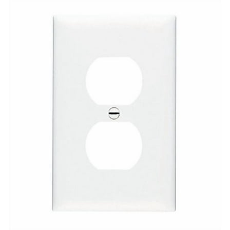 Pass and Seymour TPJ8-W White Trademaster Jumbo Single Gang Duplex Receceptacle Wall Plate