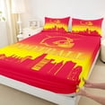 thumbnail image 3 of Homewish Football Print 4 Pieces Queen Sheet Sets for Female Men Adults,Sport Theme Ultra Soft Flat Sheet,Ball Gamer Queen Fitted Sheet,Ultra Soft Home Decor, 3 of 7