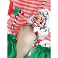 thumbnail image 5 of Suealasg Baby Girls Christmas Footies Rompers Newborn Long Sleeve Santa Claus Print Striped Bow Jumpsuit 6M 12M 18M 24M Infant Girls Christmas Clothes, 5 of 9