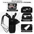 thumbnail image 3 of 15.6" Laptop Backpack Convertible Crossbody Shoulder Bag Multi-Functional Computer Bag for Travel Business Work Men Women,Black - 2113, 3 of 7
