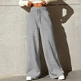 thumbnail image 2 of Lenpel Women's Wide Leg Sweatpants 2025 Trendy High Waisted Drawstring Lounge Pants Comfy Casual Active Trousers, 2 of 7