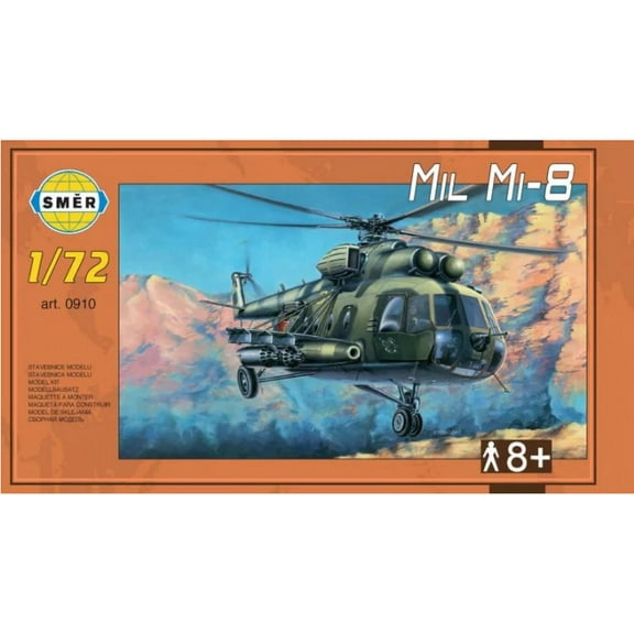 Mil Mi 8 gunship helicopter in Soviet-Afghan war (1/72 model kit)