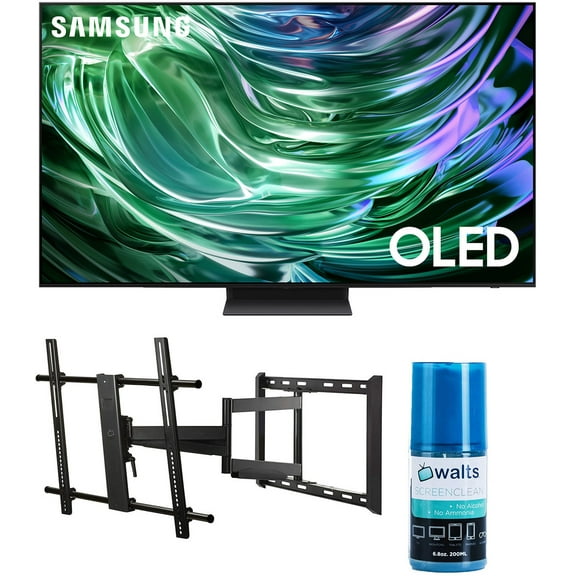 Samsung QN65S90DAFXZA 65 Inch 4K OLED Smart TV with Dolby Atmos with a Walts TV Large/Extra Large Full Motion Mount for 43"-90" Compatible TV's and Walts HDTV Screen Cleaner Kit (2024)