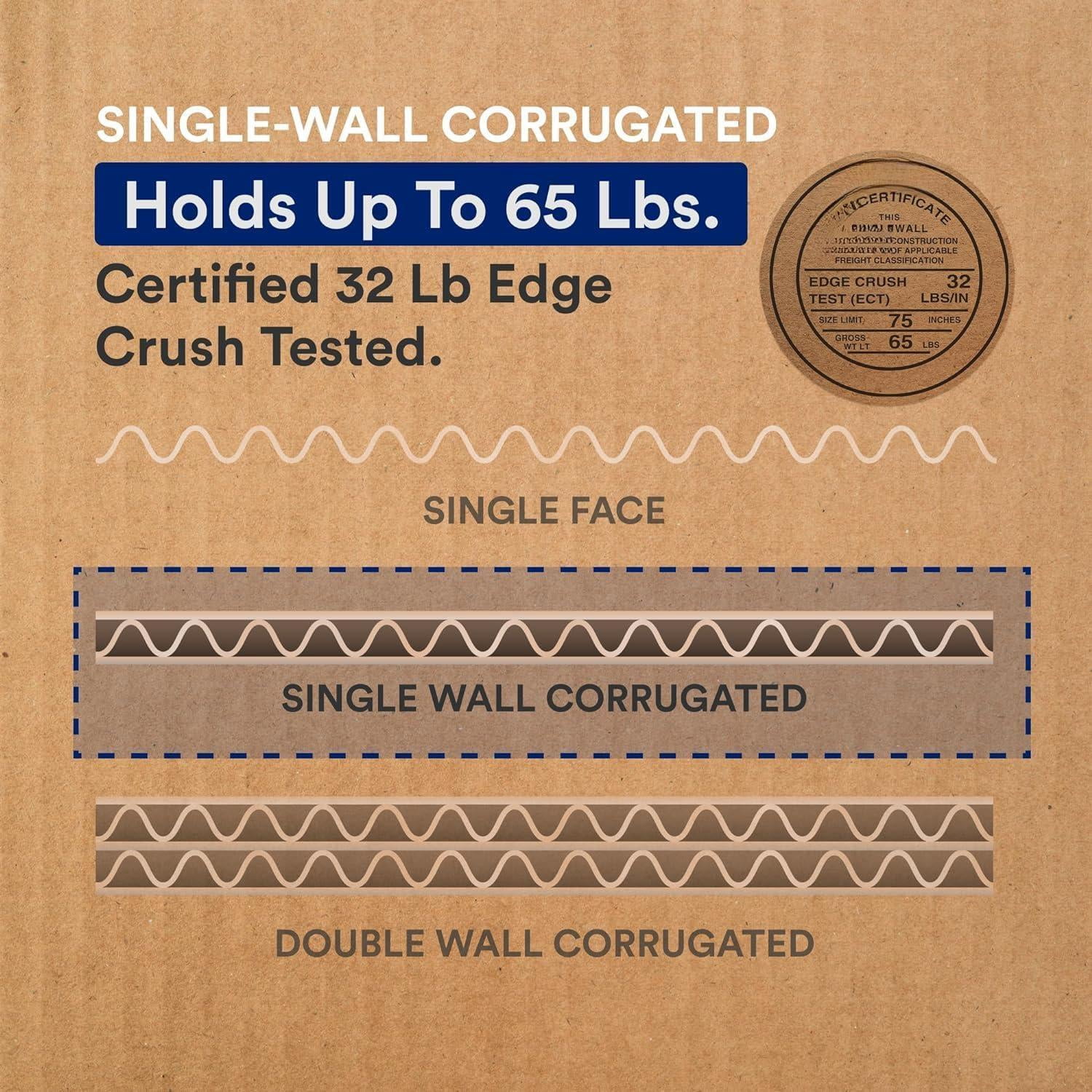 Moving Boxes 18"l X 14"w 12"h (20-pack) Medium - Corrugated Cardboard For Shipping  Mailing Packing Packaging And Storage