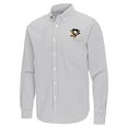 thumbnail image 2 of Men's Antigua Gray Pittsburgh Penguins Ellis Tri-Blend Long Sleeve Button-Down Shirt, 2 of 3