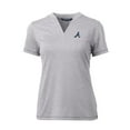 thumbnail image 2 of Women's Cutter & Buck Heather Gray Atlanta Braves DryTec Forge Stretch V-Neck Blade Top, 2 of 3