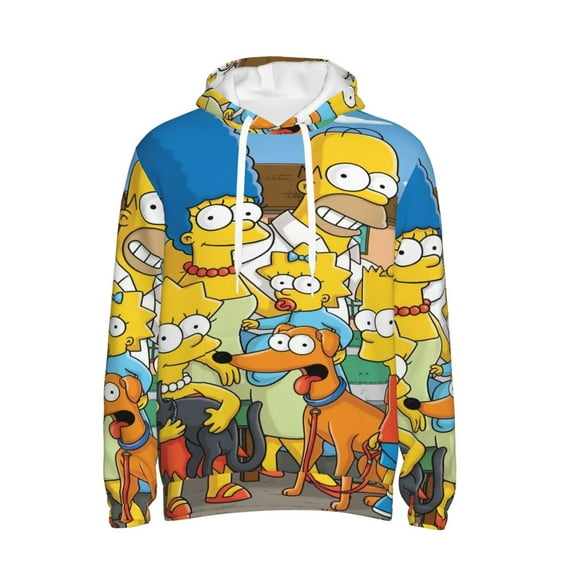 Simpsons Trendy Cartoon Men'S Fleece Hooded Hoodie, hoodies for women men with pockets,Fall Fashion 2025 Pullover Sweaters Winter Clothes
