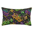 thumbnail image 1 of Fotbe Mardi Gras Surface Funda de Almohada Decorativa Estilo Occidental, Lujo en Algodón, Fundas para Almohadas King, Cojín Estampado para Decoración del Hogar-16"x24", 1 of 6