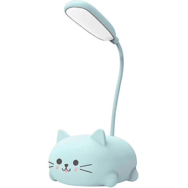 Desk Lamp For Children, Cute Cat Led Table Lamp With Flexible Arm, Usb Rechargeable Table Lamp, Eye Protection, Reading Lamp, Cartoon Kawaii Bedside L