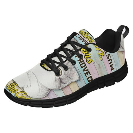 

All Visitors Must Be Approved By The Cat Running Shoes Sneakers Mesh Black Size 6