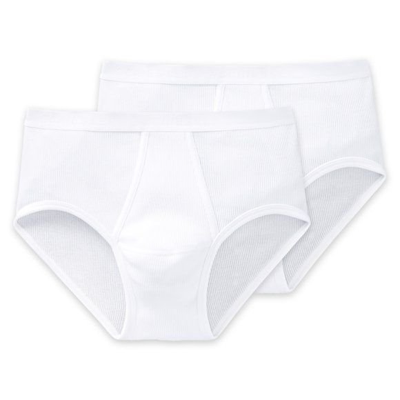 SCHIESSER Braguitas para hombre con abertura, largas - Original Classics, doble ribete, algo Blanco 3XL (XXX-Large)