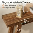 thumbnail image 5 of 54" Farmhouse 2-Tier Console Table ,Wooden Entryway Sofa Table, Brown, 5 of 8