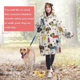 thumbnail image 4 of Rover Cream Dogs Bone Wearable Oversized Blanket,Wearable Blanket Hoodie for Adults,Cozy Hooded Blankets with Super Pockets,Super Warm Fuzzy Pullover for Women & Men, 4 of 6