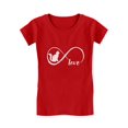thumbnail image 1 of Tstars Girls Cat Lovers Shirt Cute Cat Gift for Cat Lover Infinite Love Pet Animal Lovers Shirt Gift Cat Clothing Gifts for Her Girls Fitted Kids T Shirt, 1 of 5