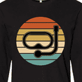 thumbnail image 4 of Inktastic Scuba Diver Retro Sunset Diving Gift Long Sleeve T-Shirt, 4 of 5