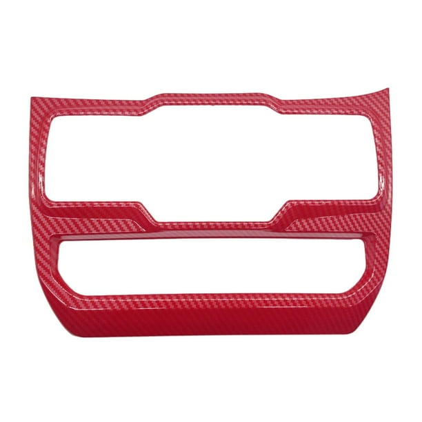 Cubierta decorativa para control de ventana y puerta interior de coche, PP, para Jeep JL (2018-2022) Patrón de carbono rojo