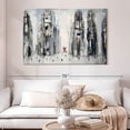 thumbnail image 2 of Elephant Stock Urban Love I Wall Art - Horizontal Canvas Wall Art - Living Room Wall Decor - Abstract Canvas - Gray And Blue Decor By Ekaterina Ermilkina - 51" x 34", 2 of 8