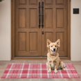 thumbnail image 4 of Red and White Checkered Pattern Washable Non Slip Indoor Door Mat, Decorative Entry Rug for Entrance, Bedroom, Kitchen, Bathroom, 16"x47", 4 of 6