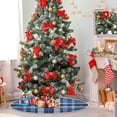 thumbnail image 4 of SKYSONIC Plaid Check Christmas Tree Skirt 36" Christmas Decorations Indoor Outdoor Tree Skir for Home Holiday Party Decorations Gift, 4 of 5
