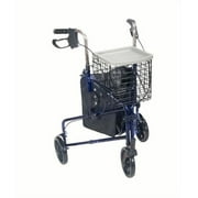 drive Deluxe Rollator Adjustable Height / Folding Aluminum 300 lbs. 31 to 38 inch Handle Height 10289BL