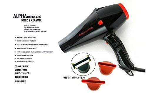 Professional Hair Blow Dryer with Heat Speed Ceramic Ionic Power 2300 Value Free Gift Value of $30