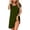 Army Green, variant on Plus Size Nightgowns Women Short Sleeve Sleepwear Plain Dress