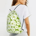 thumbnail image 6 of XMXT Waterproof Gym Bag, Spherical Rose Print Drawstring Backpack for Men, s Green, 6 of 8