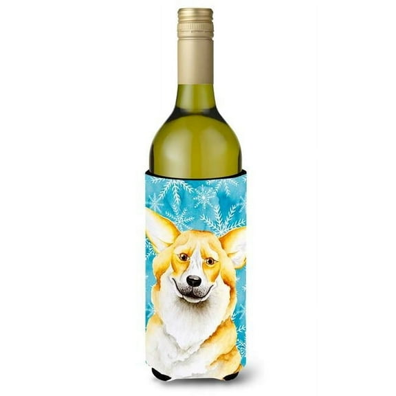 Corgi Winter Wine Bottle Beverge Insulator Hugger