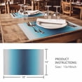 thumbnail image 3 of Placemats Set of 4, Blue Teal Grey Ombre Woven Placemat, Linen Place Mats for Kitchen/Dining Tables, Farmhouse Gradient Minimalist Washable Table Mats for Party, 3 of 8