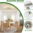 thumbnail image 4 of 3-Light Track Lighting Brushed Nickel Semi Flush Mount Ceiling Light with Clear Glass Shades Multi-Directional Track Spotlights for Kitchen Hallway Bathroom, Bulb Not Included, 4 of 7