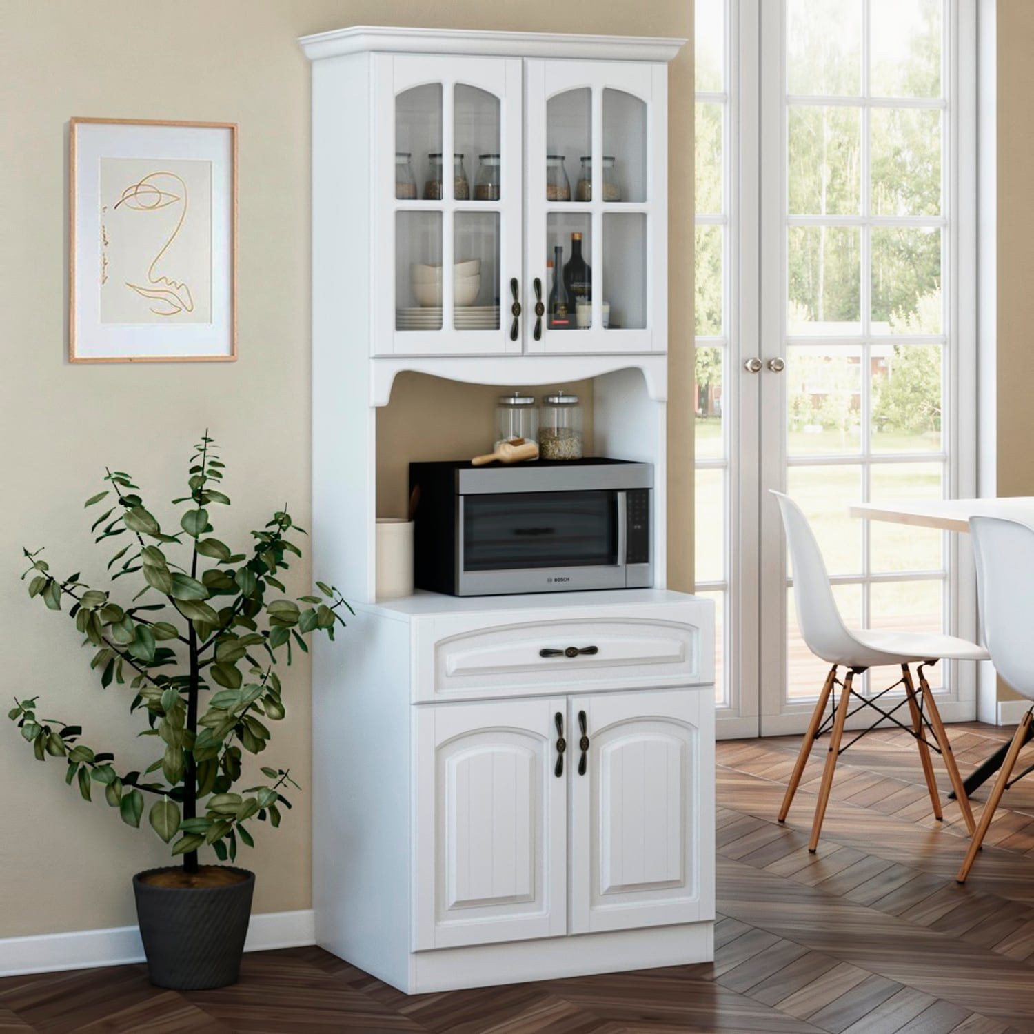 Living skog pantry kitchen storage cabinet white mdf white deals