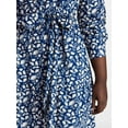 thumbnail image 4 of Terra & Sky Women's Plus Size Tiered Shirt Dress with Long Sleeves, Sizes 0X-5X, 4 of 5