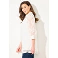 thumbnail image 3 of Catherines Women's Plus Size Jacquard Buttonfront Shirt, 3 of 5