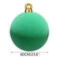 thumbnail image 2 of Giant Velvet Christmas Inflatable Balls Ornament - 24inFlocked Holiday Decor,for Yard,Porch & Garden - Easy to Install,No Assembly - Outdoor Blow-Up Christmas Decorations, 2 of 9