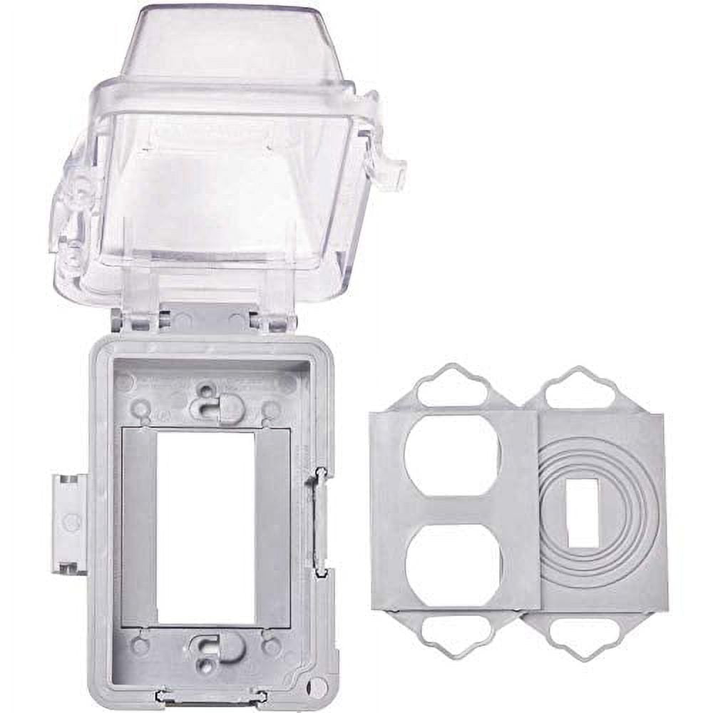 taymac mm420c single gang non-metallic weatherproof in-use cover, clear