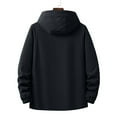 thumbnail image 7 of Big & Tall Lightweight Casual Jackets Zipper Raglan Shirt Mens Rain Jacket with Hood Long Sleeve Hiking Fishing Coat Black, 2XL, 7 of 7