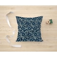thumbnail image 4 of The Cozy Creations Pillow Cover 26x26 inch Square Throw Pillow Covers Indigo Blue Decorative Pillows for Sofa Living Room Couch, Cream, Set of 2, 4 of 9
