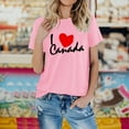 thumbnail image 2 of AQUARIVE T-Shirts à Manches Courtes pour Femmes, Impression Tendance, Col Rond, Coton Confortable, Été, Décontracté, Rose TTG, 2 of 5