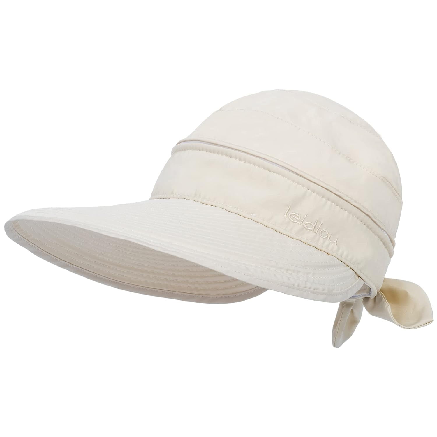 Womens Sun Visor Hat Wide Brim 2 in 1 ZipOff Sun UV Protection
