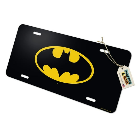 Batman Classic Bat Shield Logo Novelty Metal Vanity Tag License Plate