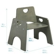 thumbnail image 2 of ECR4Kids Stackable Toddler Chair, 10in, Wooden, Grey Wash, 2-Pack, 2 of 9
